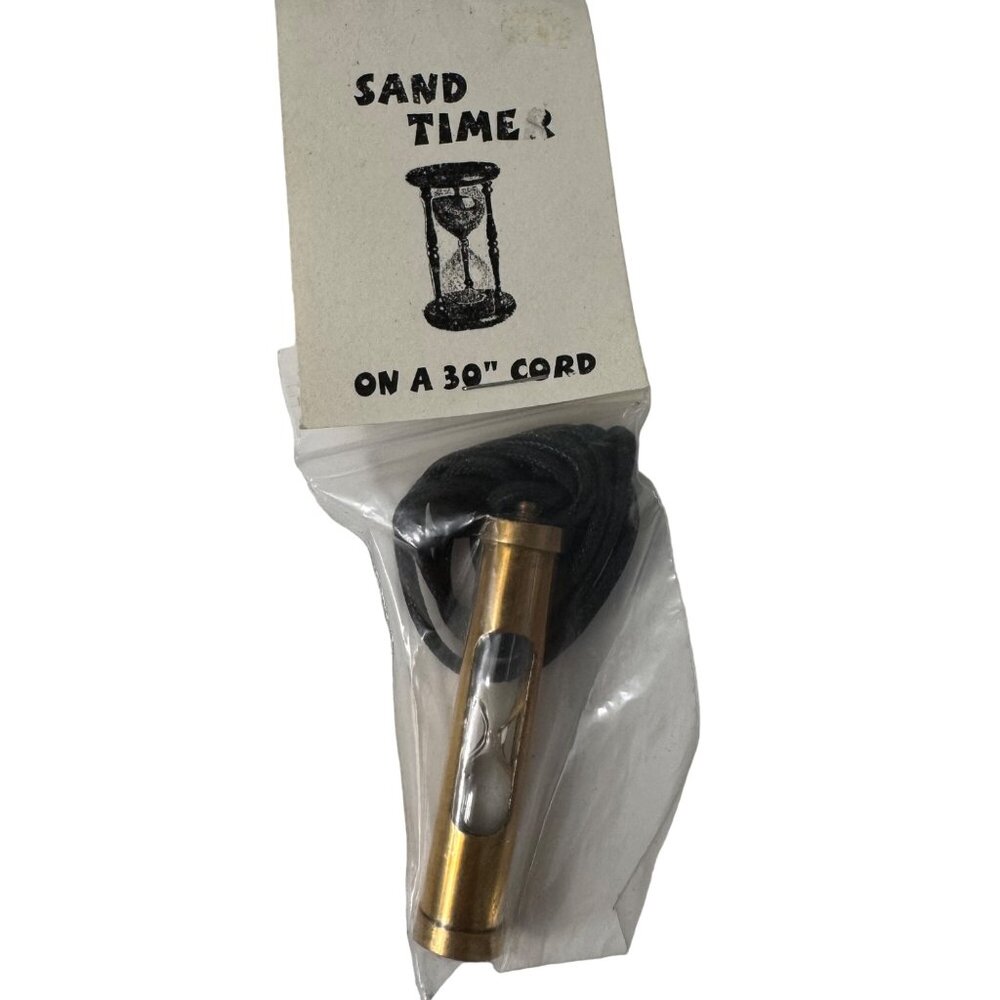Mini Sand Timer Necklace On 30" Cord Time Management Procrastinators & Speakers